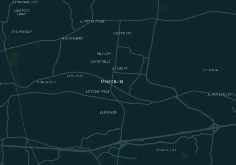 Map showing Restore Hyper Wellness in Mount Juliet, TN and nearby listed clinics