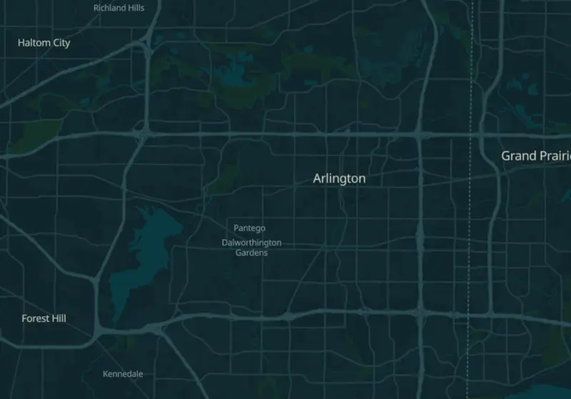 Map showing Carma Medspas in Arlington, TX and nearby listed clinics