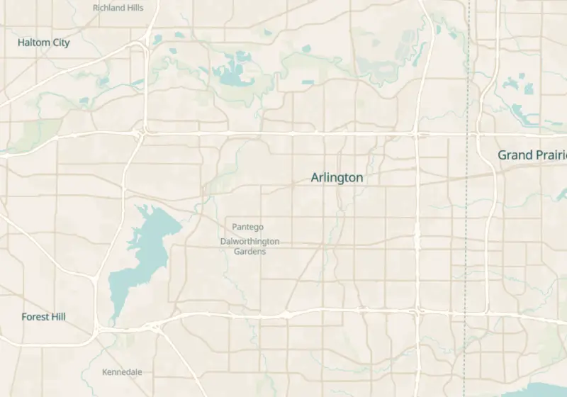 Map showing Carma Medspas in Arlington, TX and nearby listed clinics