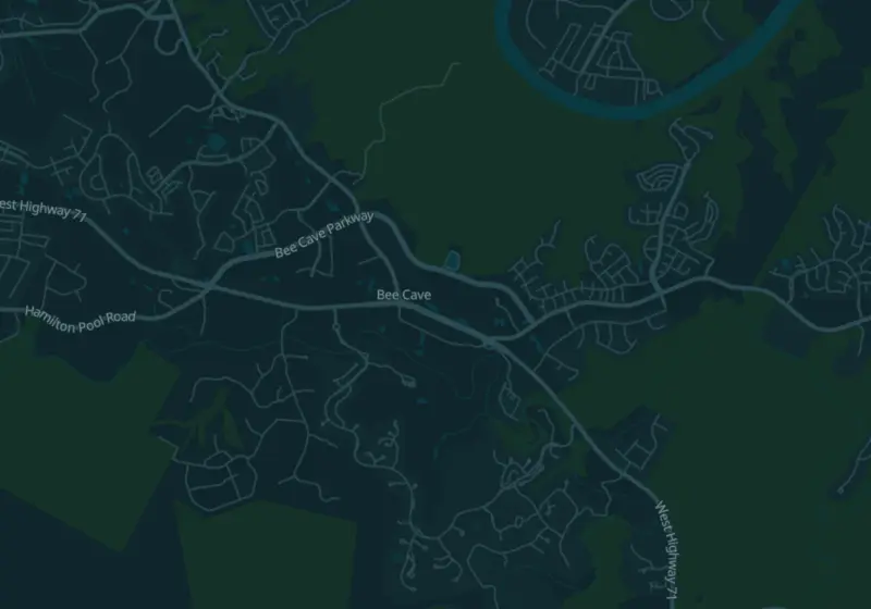 Map of Bee Cave, TX with 5 verified clinic locations