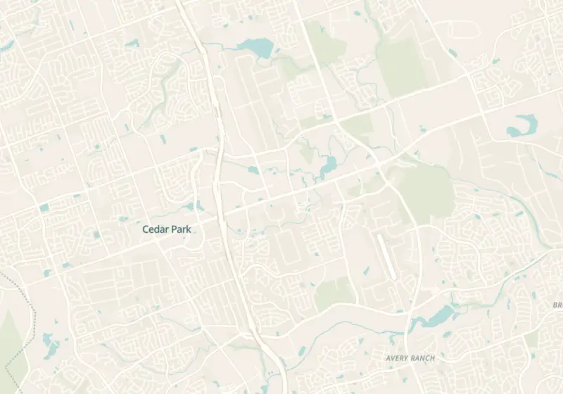 Map showing Restore Hyper Wellness in Cedar Park, TX and nearby listed clinics