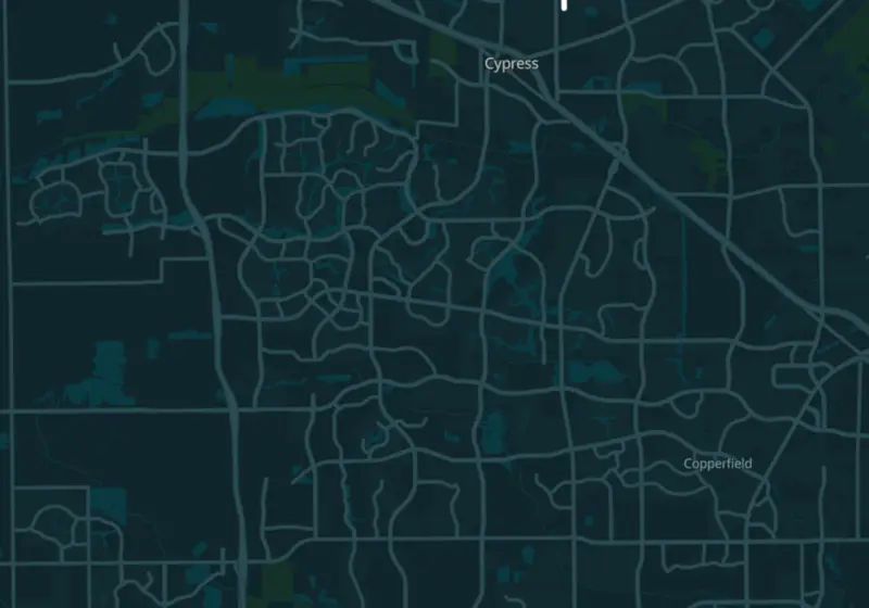 Map of Cypress, TX with 3 verified clinic locations