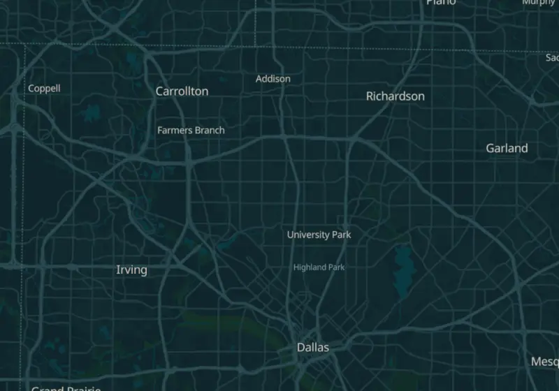 Map of Dallas, TX with 44 verified clinic locations