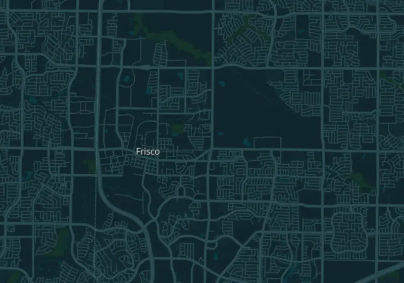 Map of Frisco, TX with 3 verified clinic locations