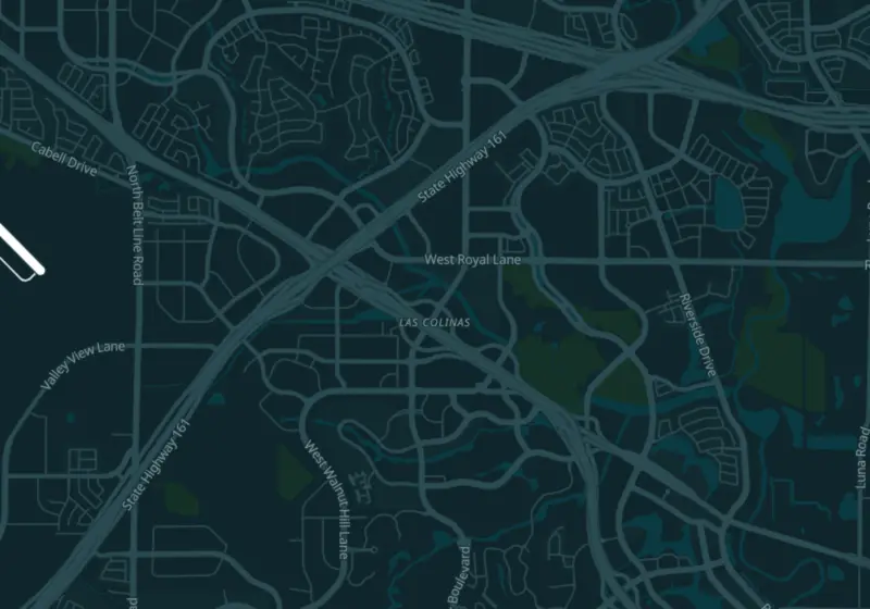 Map of Irving, TX with 3 verified clinic locations