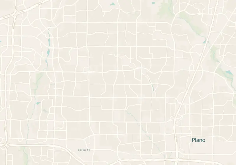 Map of Plano, TX with 8 verified clinic locations