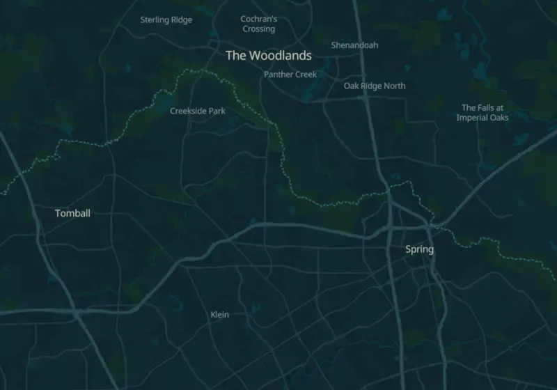 Map of Spring, TX with 12 verified clinic locations