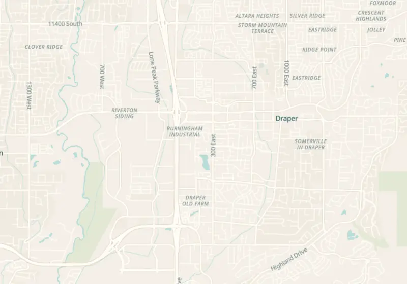 Map of Draper, UT with 4 verified clinic locations