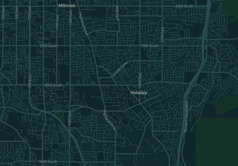 Map of Holladay, UT with 3 verified clinic locations