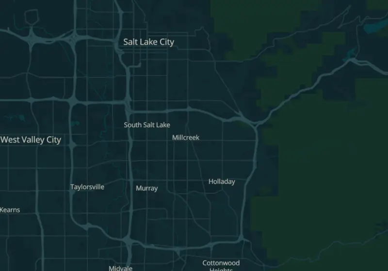 Map showing Cameron Wellness and Spa in Salt Lake City, UT and nearby listed clinics