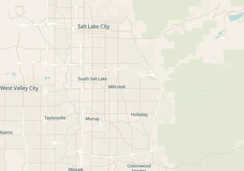 Map showing Cameron Wellness and Spa in Salt Lake City, UT and nearby listed clinics