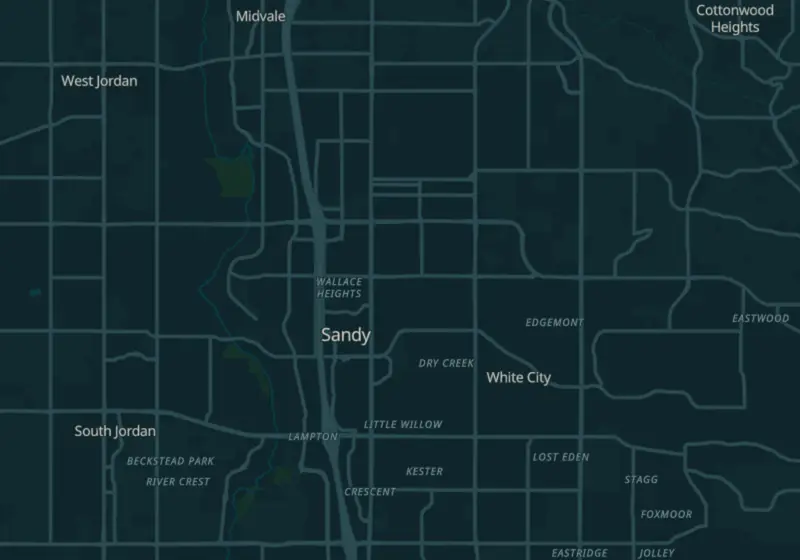 Map of Sandy, UT with 3 verified clinic locations