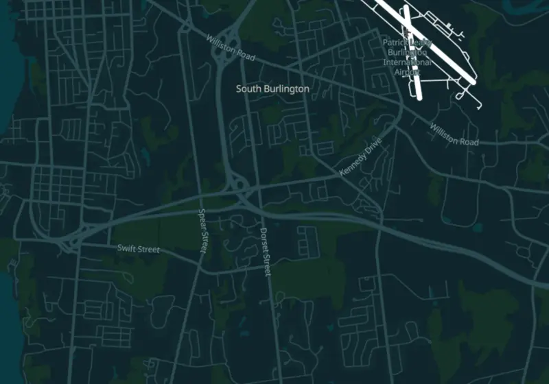 Map of South Burlington, VT with 6 verified clinic locations