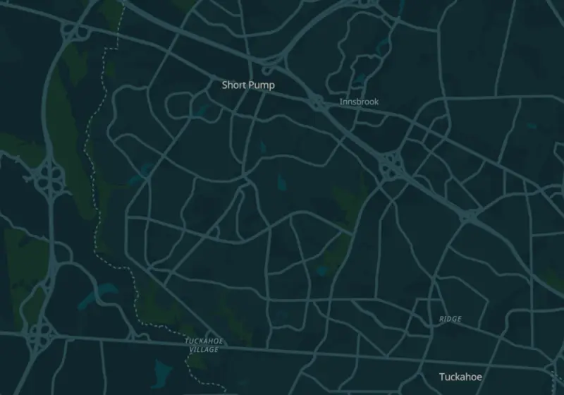 Map showing Restore Hyper Wellness in Henrico, VA and nearby listed clinics
