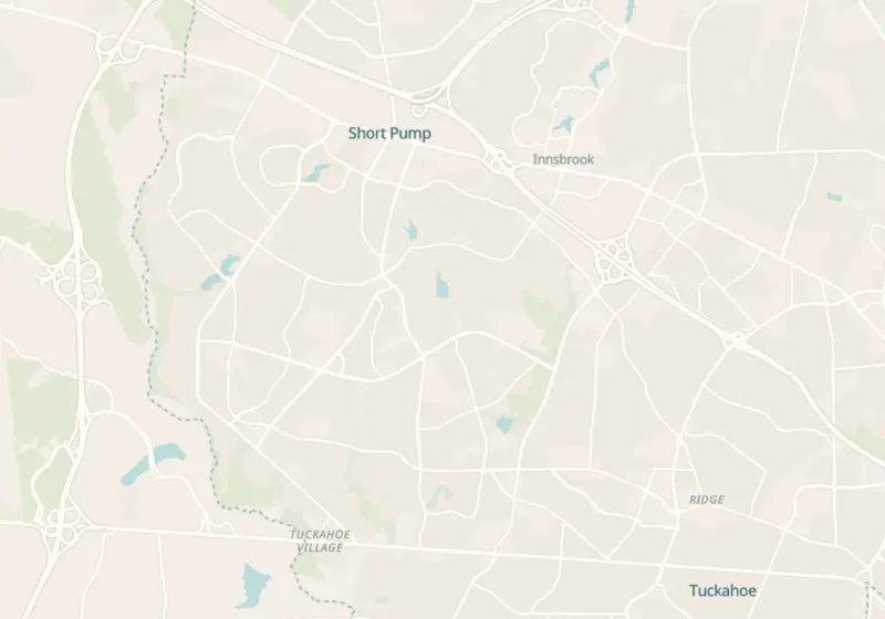 Map showing Restore Hyper Wellness in Henrico, VA and nearby listed clinics
