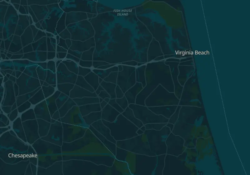 Map of Virginia Beach, VA with 30 verified clinic locations