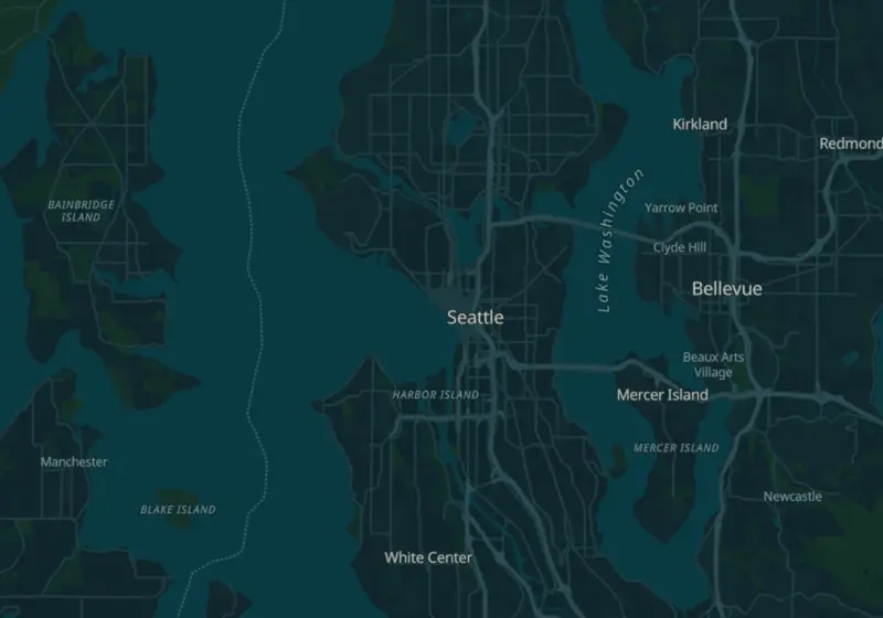 Map of Seattle, WA with 21 verified clinic locations