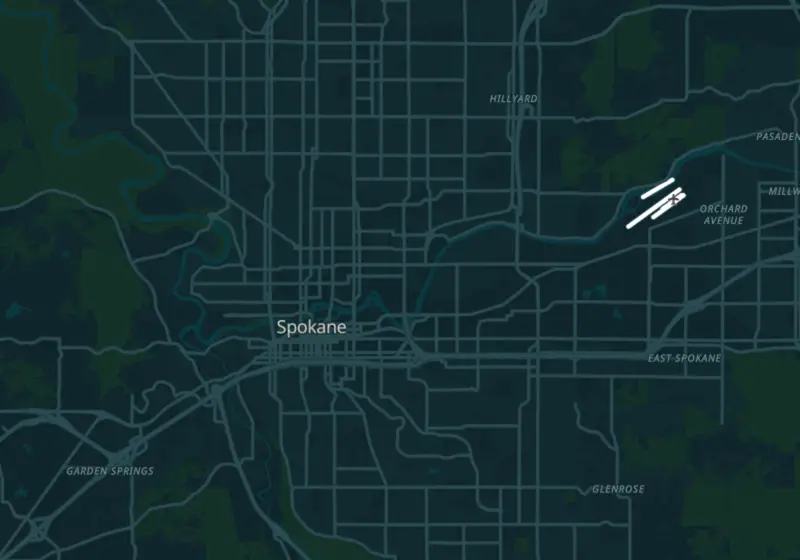 Map of Spokane, WA with 17 verified clinic locations