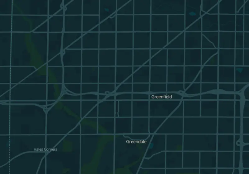 Map of Greenfield, WI with 4 verified clinic locations