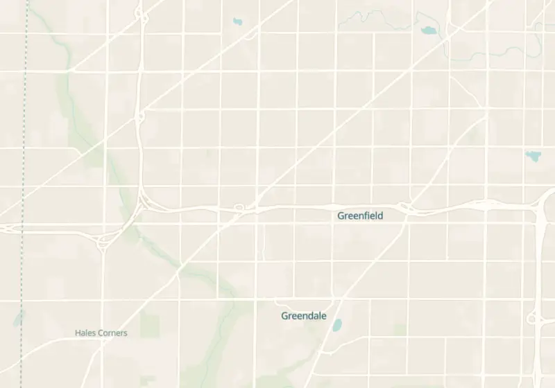 Map of Greenfield, WI with 4 verified clinic locations