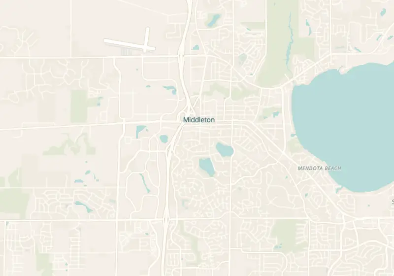 Map of Middleton, WI with 3 verified clinic locations