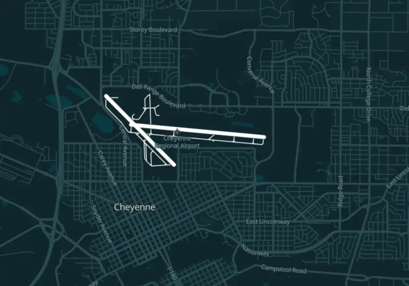 Map of Cheyenne, WY with 7 verified clinic locations