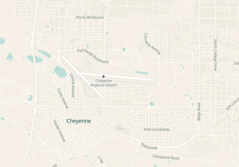 Map of Cheyenne, WY with 7 verified clinic locations
