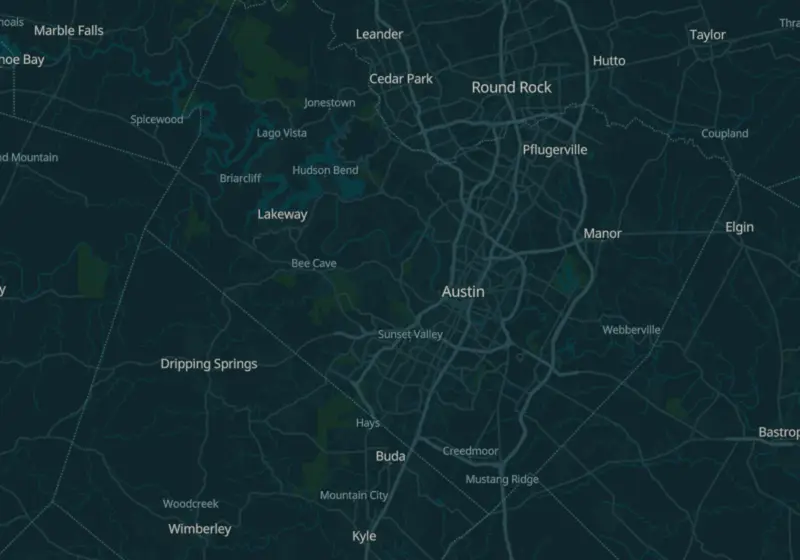 Map showing Kyle Weight Loss and Medspa in Kyle, TX and nearby listed clinics