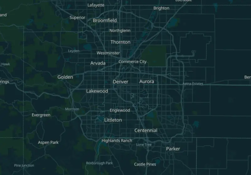 Map showing Restore Hyper Wellness in Wheat Ridge, CO and nearby listed clinics