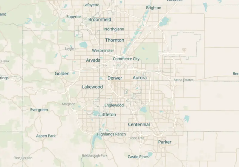 Map showing Restore Hyper Wellness in Wheat Ridge, CO and nearby listed clinics