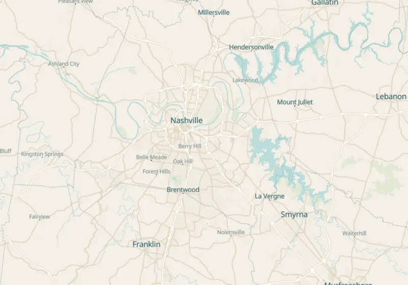 Map showing Medworx Weight Management in Hermitage, TN and nearby listed clinics