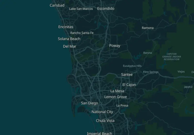 Map showing Slim Wellness Center in National City, CA and nearby listed clinics