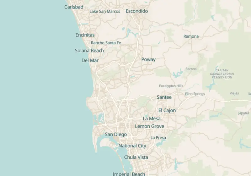 Map showing Slim Wellness Center in National City, CA and nearby listed clinics