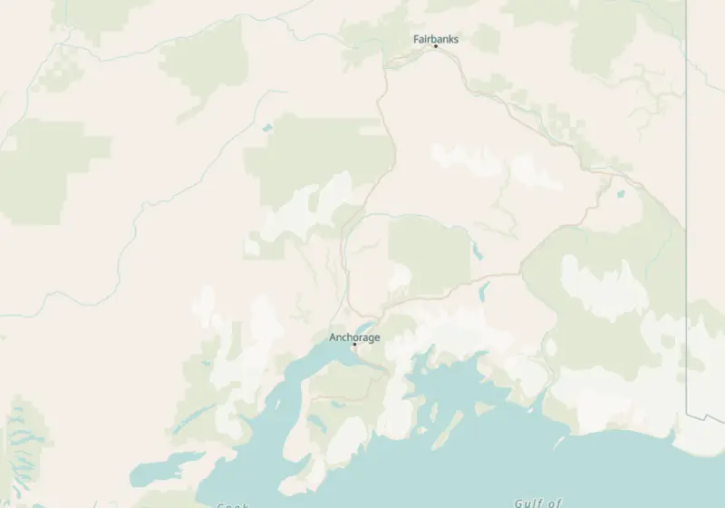 Map of Alaska metro areas with verified clinic locations
