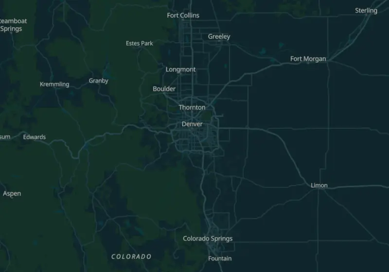 Map of Colorado metro areas with verified clinic locations