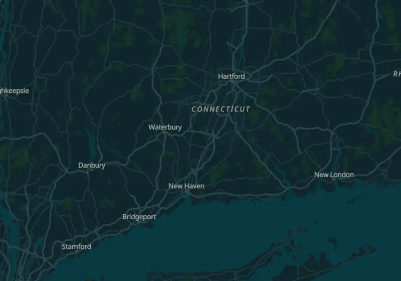 Map of Connecticut metro areas with verified clinic locations