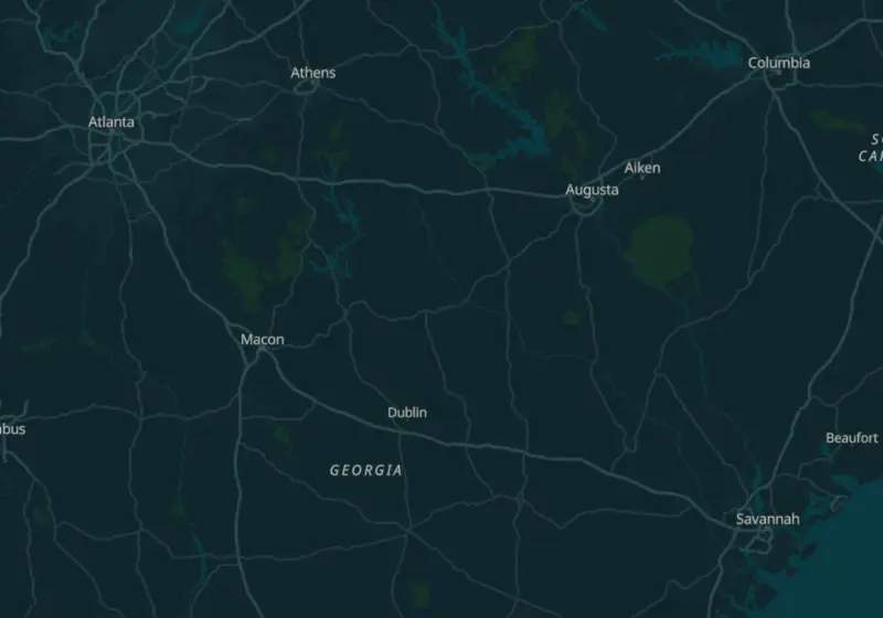 Map of Georgia metro areas with verified clinic locations