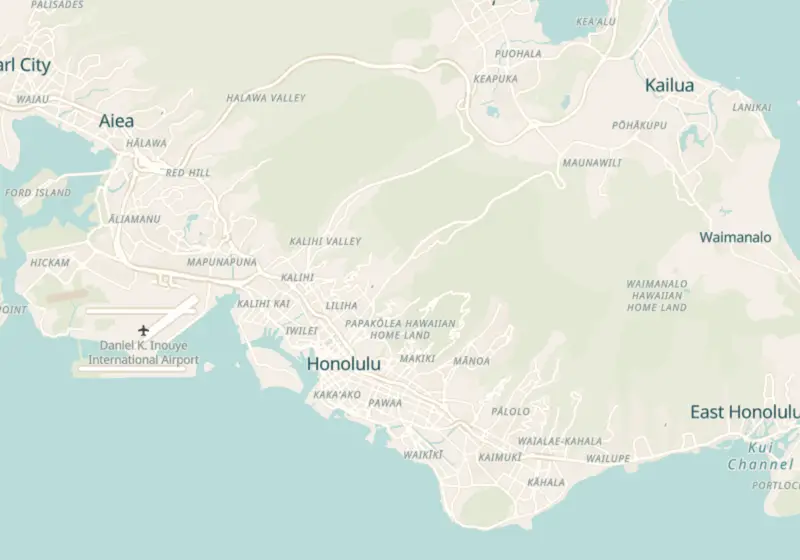 Map of Hawaii metro areas with verified clinic locations