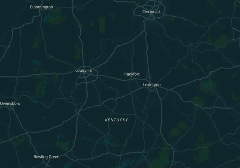 Map of Kentucky metro areas with verified clinic locations