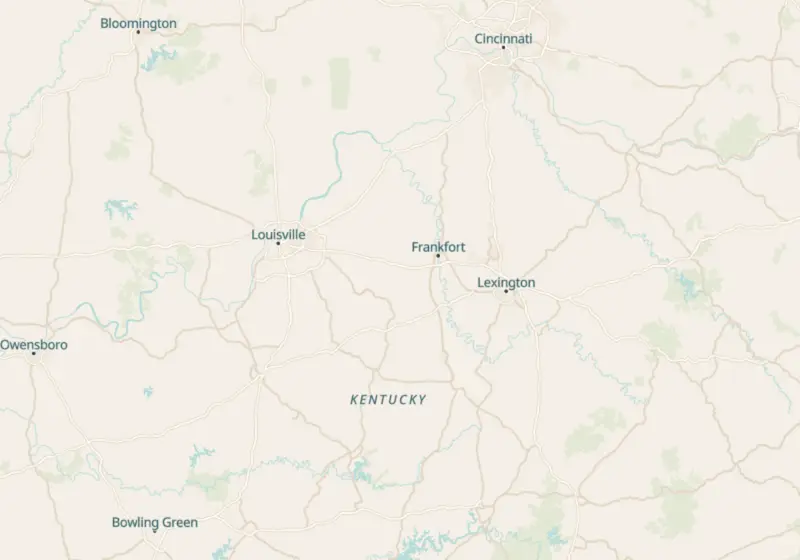 Map of Kentucky metro areas with verified clinic locations