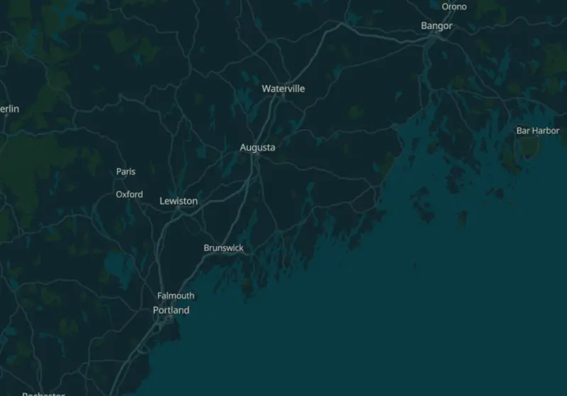 Map of Maine metro areas with verified clinic locations