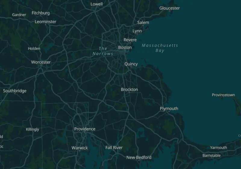 Map of Massachusetts metro areas with verified clinic locations