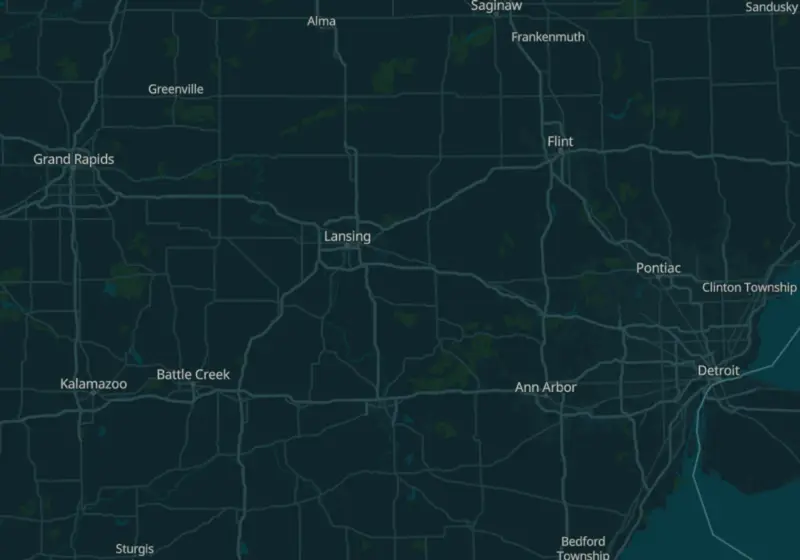 Map of Michigan metro areas with verified clinic locations