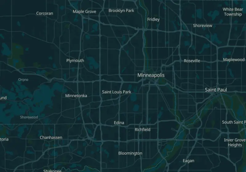 Map of Minnesota metro areas with verified clinic locations