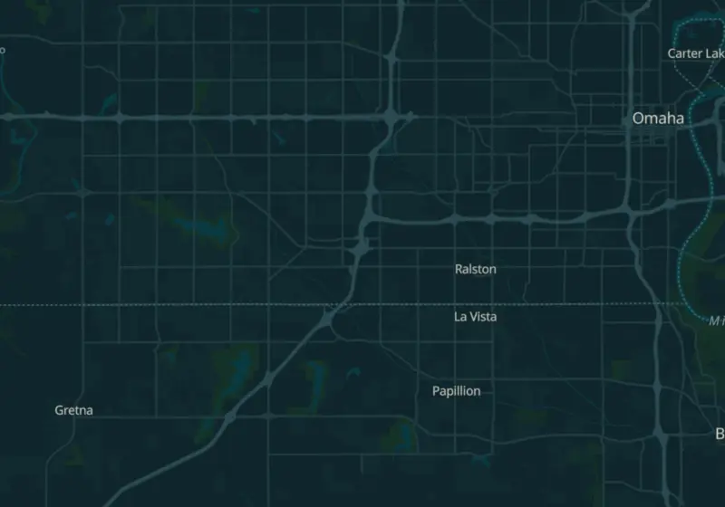 Map of Nebraska metro areas with verified clinic locations