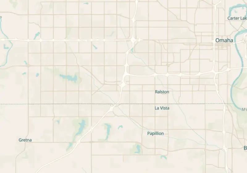 Map of Nebraska metro areas with verified clinic locations