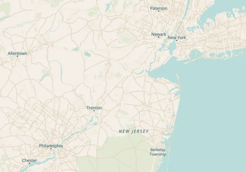 Map of New Jersey metro areas with verified clinic locations