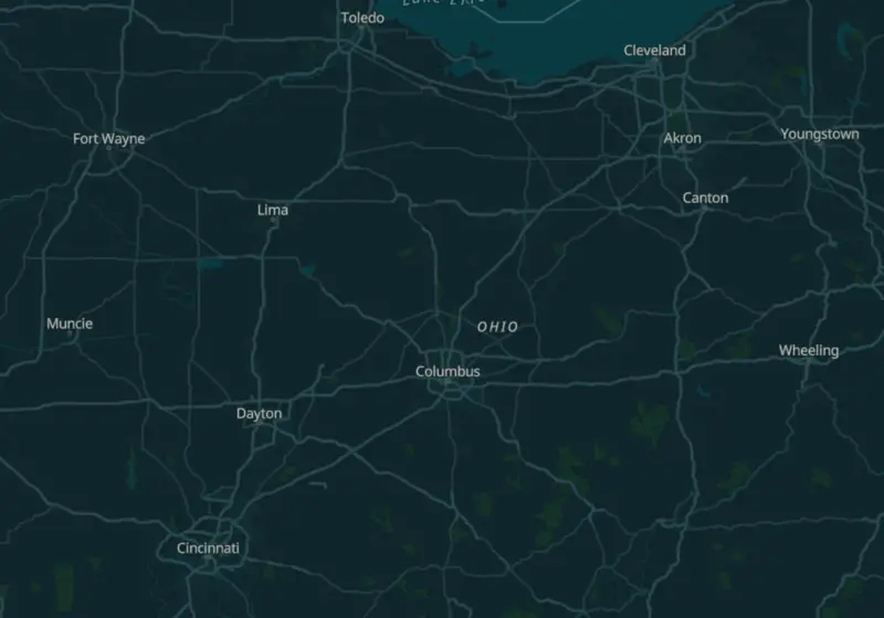 Map of Ohio metro areas with verified clinic locations