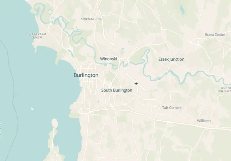 Map of Vermont metro areas with verified clinic locations