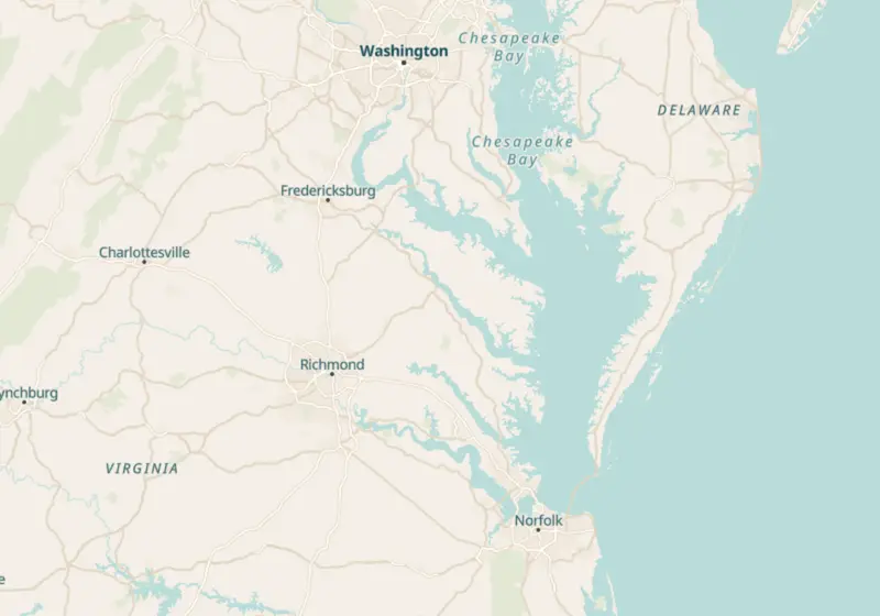 Map of Virginia metro areas with verified clinic locations